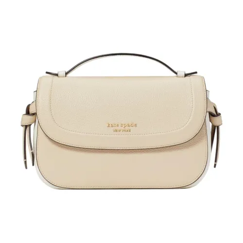 Kate Spade Knott Pebble Leather Shoulder Bag Crossbody Bag Women's Ecru
