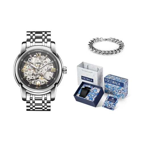 FOCEWALK Механические Мужские Часы 40mm*40mm*12mm Скелет