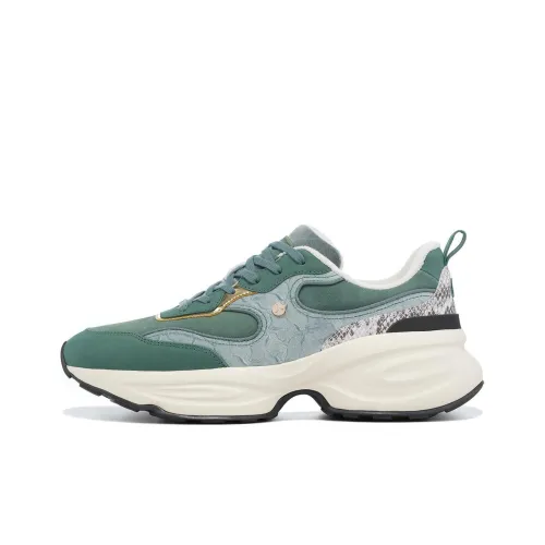 LI NING 1990 Liuyun массивные кроссовки низкие, верх темно-зеленый, мужской
