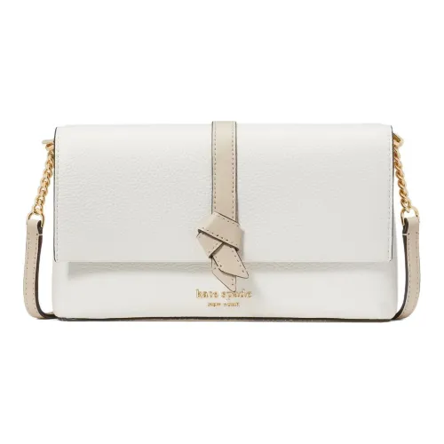 Kate Spade Knott Pebble Leather Crossbody Bag Women's Light Cream