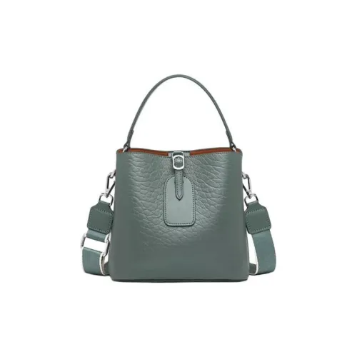 Espin Сумка через плечо из коровьей кожи среднего размера для женщин миндально-зеленого цвета