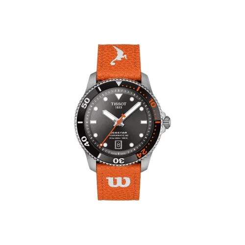 Tissot Автоматический Механический Movement Унисекс Коллекция Starfish Часы 40 мм Черные