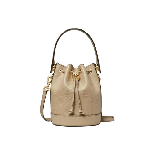 TORY BURCH T Monogram Кожа Ведро Сумка Сумка через плечо Мини Женская Глина