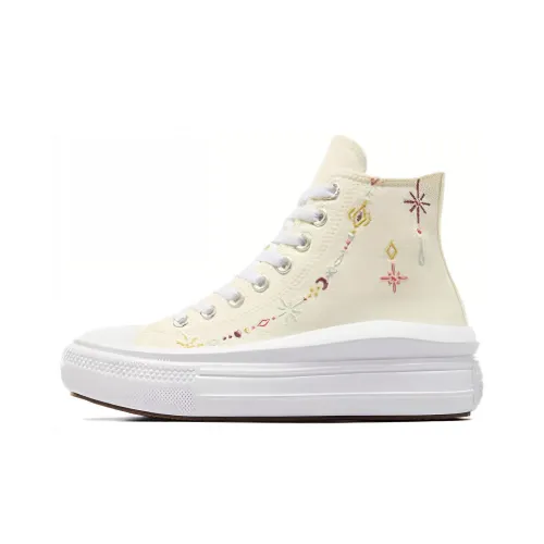 Converse Chuck Taylor All Star MOVE Устойчивые к истиранию амортизаторы Высокие кеды Женские Белые