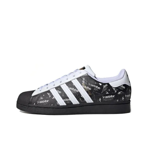 Adidas Originals SUPERSTAR LOW Скейтборд Кроссовки Унисекс Черный Ярко-Белый