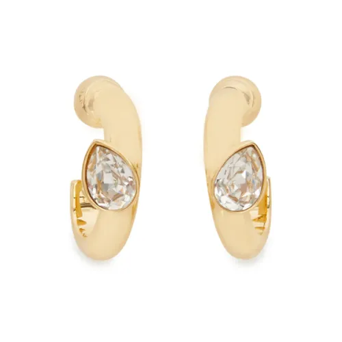 Серьги с покрытием из золотого тона украшенные кристаллом Swarovski женские золотые