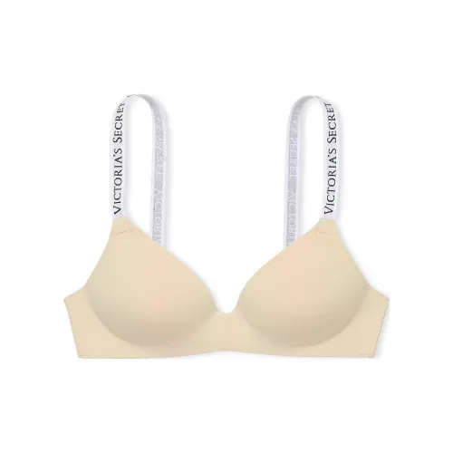 Victoria's Secret Розовый The T Рубашка Легко Подкладанная Безкостный Бюстгальтер Марципановый Бюстгальтер Женский Кожа