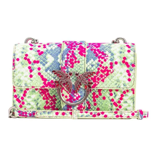 PINKO Кожа Сумка через плечо Женская Персиково-розовая Зеленая Синяя
