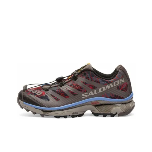 SALOMON XT 4 'Topography Пачка' Противоскользящий Низкий Топ Уличная Обувь Унисекс Коричневый Красный