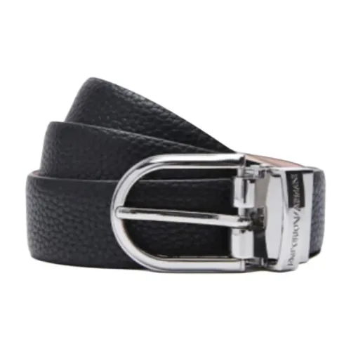 EMPORIO ARMANI Однотонный дизайн застежка-булавка кожаные ремни женские черный