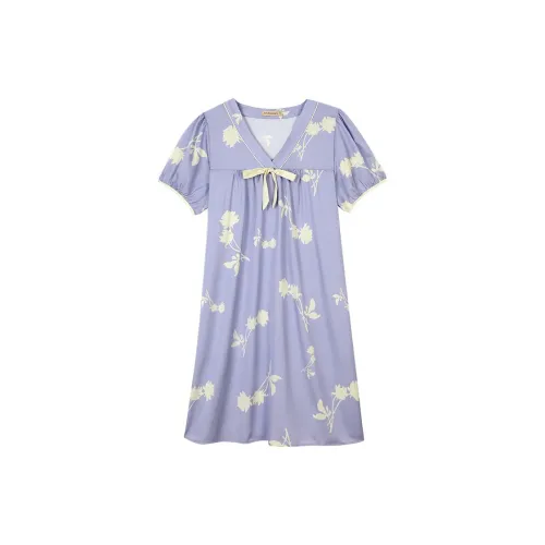 AUTUMNDEER Ночная сорочка Женская Тубероза Фиолетовая
