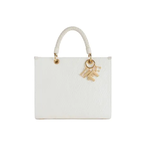 Elisabetta Franchi Жаккард Рафия Тоут Сумка Сумка для покупок Сумка среднего размера Женская Айвори