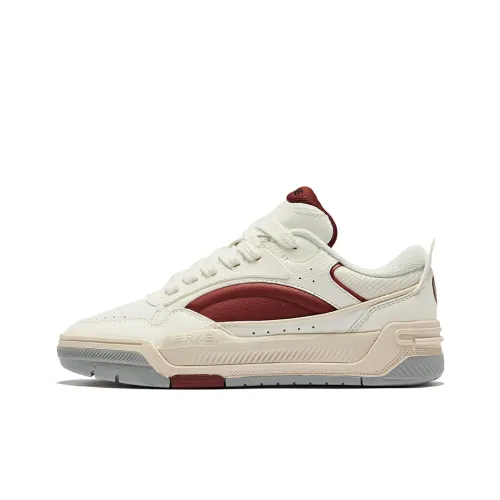 Erke Удобный 2,0 Противоскользящие Устойчивые к истиранию Низкий Топ Скейтборд Кроссовки Женские Микрокристаллический Белый Бордо Красный