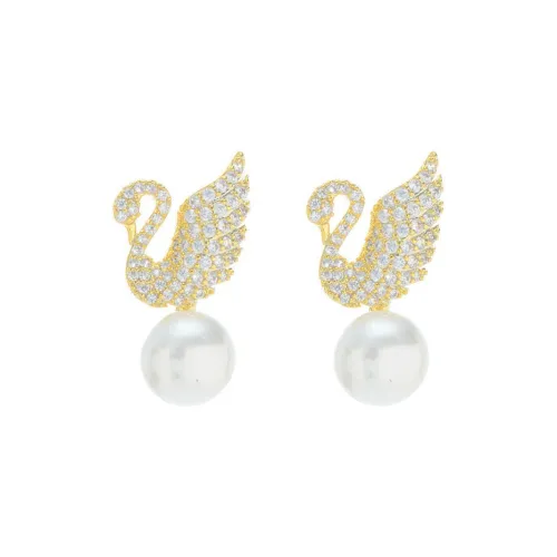 KING OF BLING Сплав Искусственная жемчужина Серьги-гвоздики Женские