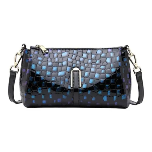 Espin Коровья кожа Сумка через плечо Средняя Женская Сапфирово-синий