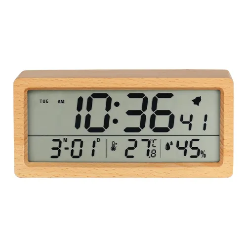 HENSE Электронный Механизм Массивная Деревянная Коробка Будильник Унисекс