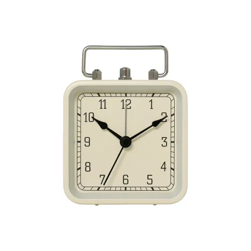 HENSE Кварцевый механизм Металлический Будильник Унисекс Бежевый Циферблат Часов HA42