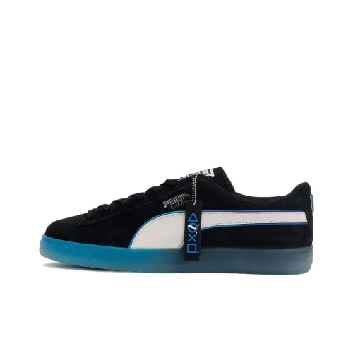 PlayStation совместный бренд X PUMA Suede Series Low Топ Скейтборд Кроссовки Унисекс Черный Белый