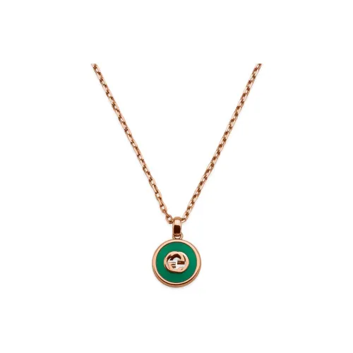 GUCCI Interlocking 18K Розовое золото Ожерелье Женское Золото