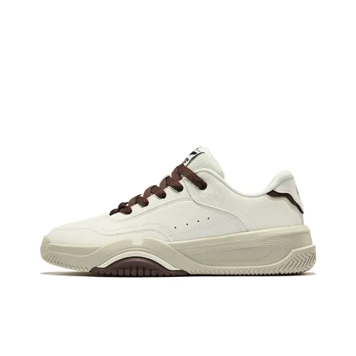 Erke Карамельный латте 2,0 Противоскользящие устойчивые к истиранию низкие кроссовки для скейтбординга Мужской Микрокристаллический белый Кофе