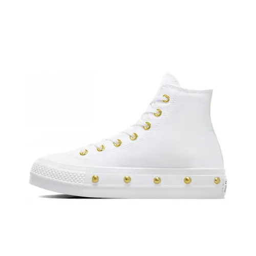 Converse Chuck Taylor All Star Устойчивые к истиранию амортизаторы Высокие кеды Женские Белые
