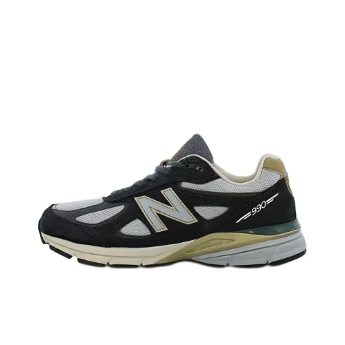 YCMC x New Balance NB 990 V4 Low Беговые кроссовки Унисекс Черный Золото