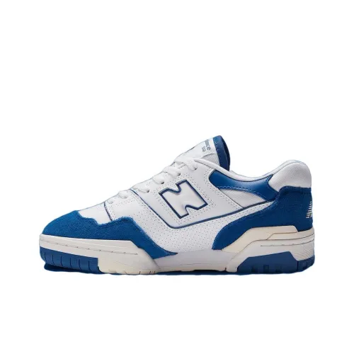 New Balance NB 550 Low Топ Винтажные Баскетбольные Кроссовки Мужские Синие Белые