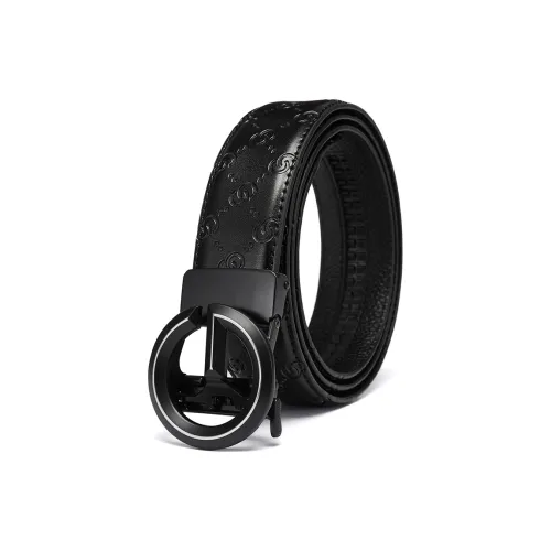 NIUMJ Настоящий кожаный ремень Модный Деловой повседневный стиль Автоматическая застежка Для молодых мужчин Коровья кожа Ремни Мужской 3,5 см