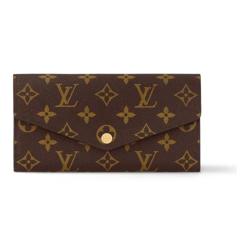 LOUIS VUITTON Sarah Покрытый холст Кошелек Женские Красный