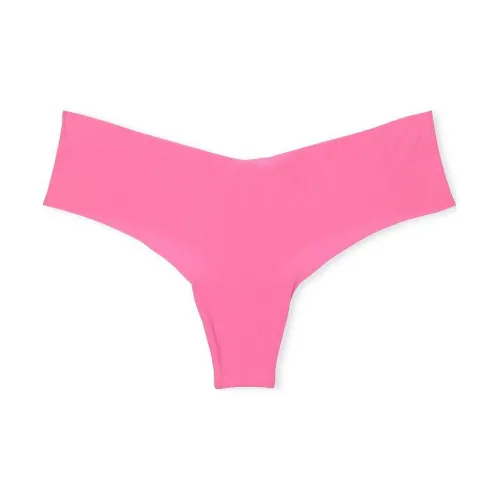 Victoria's Secret Розовый No Show No Show Ребристый Thog Panty Hollywood Розовый Нижнее белье Женские 1 шт Розово-красный