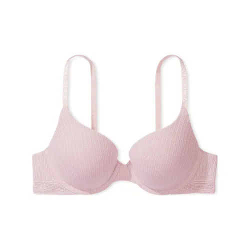 Victoria's Secret Розовый The T Рубашка PUSH Up Perfect Shape Pointelle Бюстгальтер PP Бюстгальтер Женские Светло-фиолетовый Красный