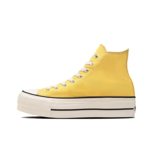 Конверс All Star Ⓡ Lifted Hi Устойчивые к истиранию Высокие Кеды Унисекс Желтые