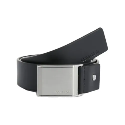 CK Calvin Klein Логотип с гравировкой кожаные ремни мужской черный ширина 3,5 см