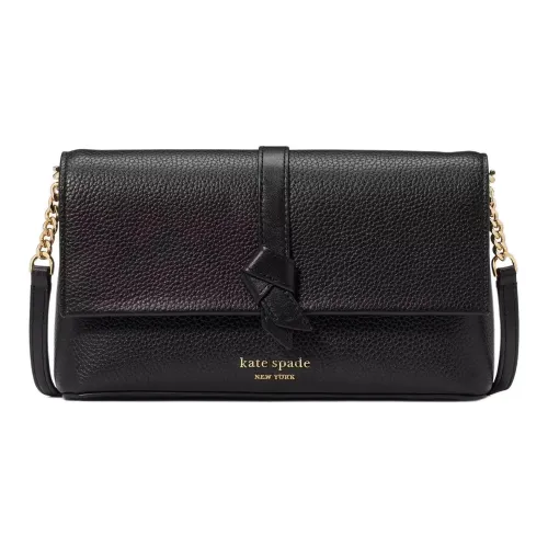 Kate Spade Knott Pebble Leather Crossbody Bag Women's Black Kate Spade Knott Pebble Кожа Сумка через плечо Женская Черная
