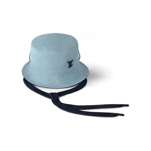 LOUIS VUITTON Cotton Bucket Hats Мужской Темно-синий Светло-синий