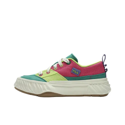 FILA Fosso Low Top Canvas Shoes Темно-красный/фиолетовый/Тендерный бамбуковый зеленый Женские