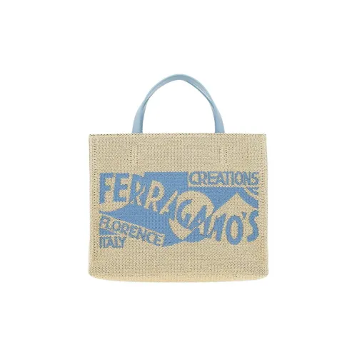 Ferragamo Телячья кожа и соломенное плетение сумка-тоут сумка для покупок сумка через плечо маленькая сумка женская