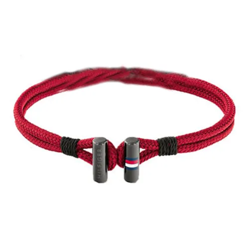 Tommy Hilfiger Нейлон Нержавеющая сталь Браслеты Мужской Красный Черный Темно-синий