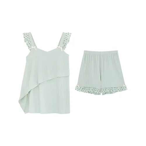 The Story Of The Flower Season Пижамный комплект Женские травяной зеленый