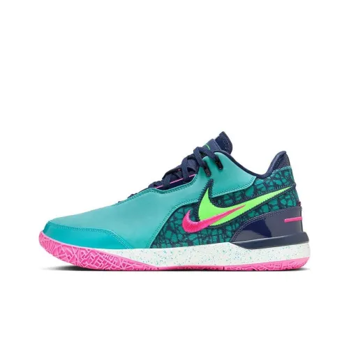 Nike LeBron NXXT Gen Ampd EP Low Топ Баскетбольные кроссовки Мужской Зеленый розовый