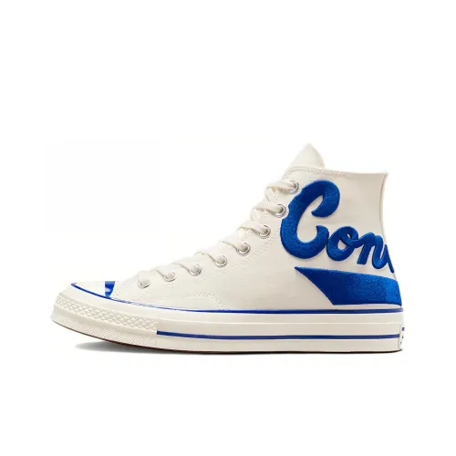 Converse 1970s Chuck High Top Canvas Shoes Unisex Milk White Blue Конверс 1970s Chuck High Top Кеды Унисекс Молочно-белый Синий