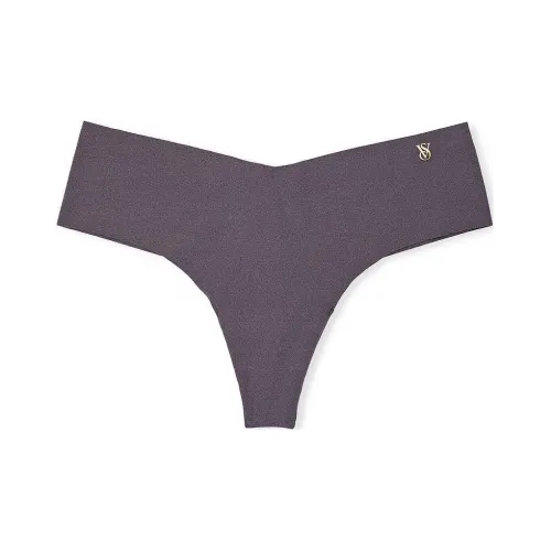 Victoria's Secret Розовый Животные SkinNO SHOW No Show Стринг Panty GREY Нижнее белье Женские 1 шт Серо-фиолетовый