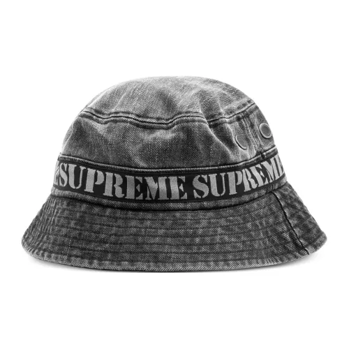 Supreme 100% хлопок Шляпы ведра Женские Серый