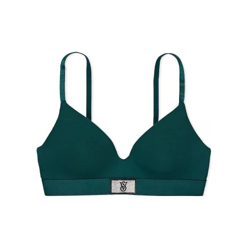 Victoria's Secret Розовый The T Рубашка SHINE Патч T Рубашка Wirels Бюстгальтер Черный Цвет плюща Бюстгальтер Женские Цвет плюща