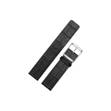 Бамбук с рельефом, черный, с серебристой пряжкой