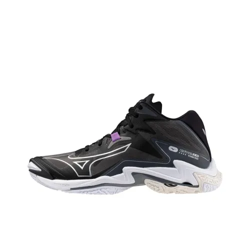 Mizuno Wave Lightning Z 8 MID Slip-Resistant Abrasion-Resistant MID Топ Тренировочные Кроссовки Унисекс Черные