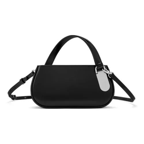 TAD FAB Гладкая коровья кожа Сумка Маленькая Женская Черная Белая