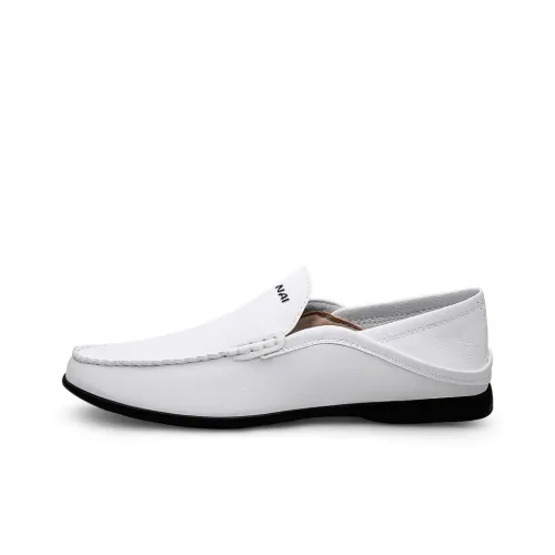 Wen Nai Мужские повседневные туфли Low Top Белые Мужские