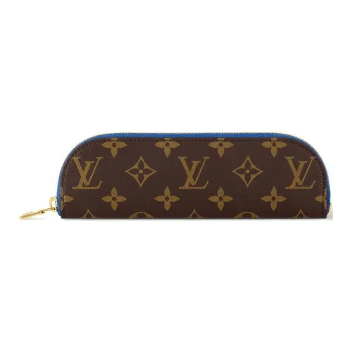 LOUIS VUITTON Покрытый холст Хранение Сумка Женская Коричневый и Синий