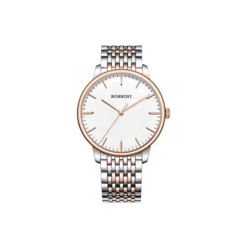 ROSSINI Кварцевый механизм нержавеющая сталь ремешок мужские часы белый циферблат модель 50031T01A
